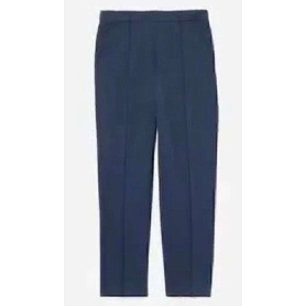 Everlane Navy Dream Pull On Cropped Pants Casual Career Minimalist medium - Picture 3 of 6
